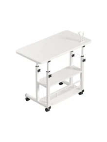 1 Set Restaurant Table & Chair, Movable Bedside Table, Simple Small Desk For Bedroom/Student/Dorm, Adjustable Height Slouchy Desk, Outdoor Table