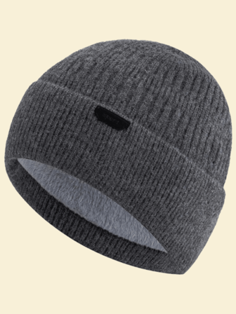 JZML 1pc Men's Letter Decor Warm Knit Beanie Hat Accessories For Winter Winter Clothing