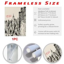 1 件，带画框的画布，纽约市海报，复古黑白纽约素描印刷品，纽约市海报，市中心女孩墙面艺术，时尚宿舍装饰，家居装饰，墙面艺术，海报，带画框的墙面艺术，房间装饰，卧室装饰，墙面装饰，浴室装饰，客厅装饰，办公室装饰 - 彩色 - 查看 6