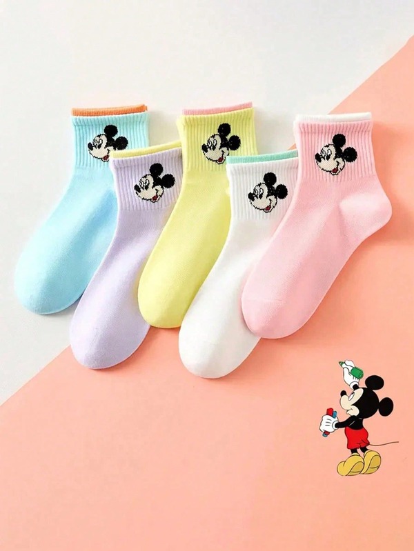 10/5/1 Pair Of   Patterned Socks, Comfortable And Breathable, Suitable For All Seasons, A Must-Have For Shopping Parties And Back-To-School Season.