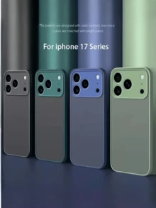 1 PC Matte Black & Dark Green Apple Case Set - Black With Foil Heart Charm / Plain Green, Slim Protective Cover Compatible With Apple 17/17 Air/17 Pro/17 Pro Max/16/15/14/13/12/11 Pro Max, Galaxy S24 Ultra/S23/S22/S21/S20, Aesthetic Gift - Dark Green - View 6