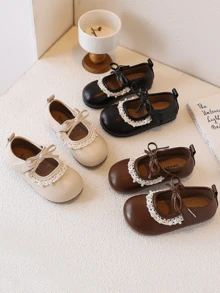 1 Paar Mädchen Retro einfarbige weiche Sohle Klettverschluss flache Schuhe, geeignet für Outdoor-Aktivitäten und vielseitig einsetzbar das ganze Jahr über. - Weiss - Übersicht 5