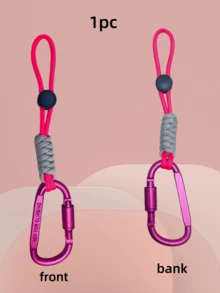 1pc Multifunctional Outdoor Camping Accessory - Woven Paracord Keychain Strap, Anti-Lost Strap With Water Bottle Hook, Multipurpose Backpack Clip, Suitable For Outdoor Essentials, Camping Gear, Lightweight Accessory, Hiking, Camping, Cycling - Heavy-Duty Outdoor Backpack Attachment For Water Bottle, Keys, Tools, Gear - Safety Cord Organizer, Compact Design, Reinforced Structure, Carabiner Christmas Gift