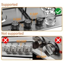 5 Gas Stove Switch Protector Covers - Anti-Oil Splash, Upgraded Buckle Design, Fit For All Gas Stoves, Durable PP Material, Easy Installation, Kitchen Safety Upgrade, Stove Top Protector, Modern Kitchen Accessory, Clear Cover Design - White - View 6