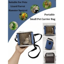 3 PiecesPortable Bird Carrier Set - Breathable Transparent Shoulder Bag, Oxford Cloth, Zipper Closure, Suitable For All Seasons - Multicolor - View 7