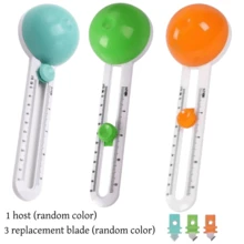 360 度圆形切刀，创意 DIY 手动旋转圆规刀，小号圆形划线刀，打孔器，备用刀片，圆形裁纸圆规刀，学生手工剪贴簿 DIY 划线刀 - 藍色 - 查看 17