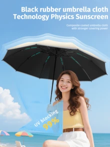 20 Ribs Extra-Large Windproof Automatic Umbrella - Durable, Portable, And Water-Resistant Folding Business Umbrella For Rain Or Shine - Ideal For Outdoor Activities And Daily Use (Fabric Cover, Ribbed Color, English Letter Pattern Design, Button Shape Color Can Be Freely Matched)