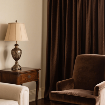 SNITIE 1pc Solid Color Velvet Perforated Curtain, Velvety Luster, Noise Reduction, Light Filtering, Suitable For Living Room, Bedroom, Study