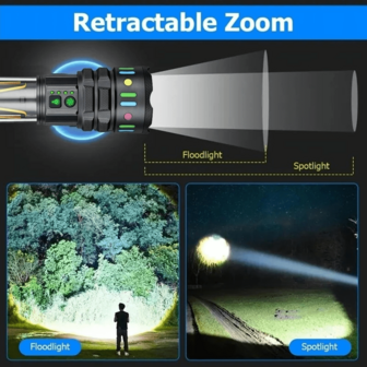 Alonefire AloneFire X103 Ultra Bright LED Flashlight Rechargeable Portable Telescopic Camping Light Emergency Torch Dimmable Tent Lamps