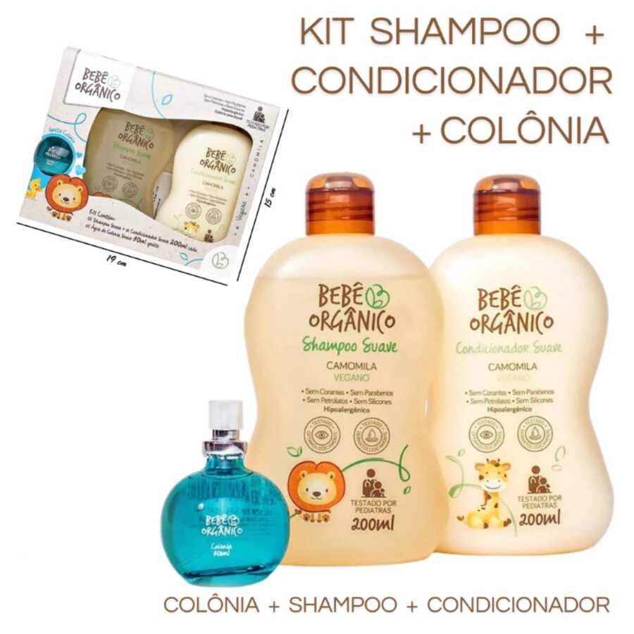 Organic Baby Shampoo + Conditioner + Suave Cologne Kit - 洋甘菊 - 查看 1