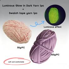 50g/Pack Glow-In-The-Dark Yarn, Glow Yarn, DIY Handcraft Knitting, Crochet, Carpet, Hat, Clothing - Multicolor - View 32
