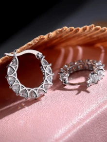 2 perechi de cercei cu zirconii cubici și cercei din aur de 14k, cercei hipoalergenici cu diamante pentru femei, potriviți pentru purtare zilnică și cadouri