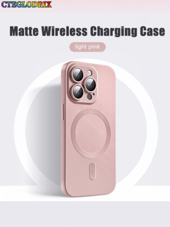 CTEGLODRIX Original Matte Magnetic Case For 17 Pro 15 13 11 12 14 16 Pro Max Plus Wireless Charge Cover Accessories The Matte Surface Of This Case Not Only Feels Smooth But Also Reduces Fingerprint Smudges It Is Engineered To Provide Maximum Protection For Your While Maintaining Compatibility With Magsafe Wireless Charging The Magnetic Force Ensures A Firm Connection During Charging Making It A Must - Have Accessory For Owners