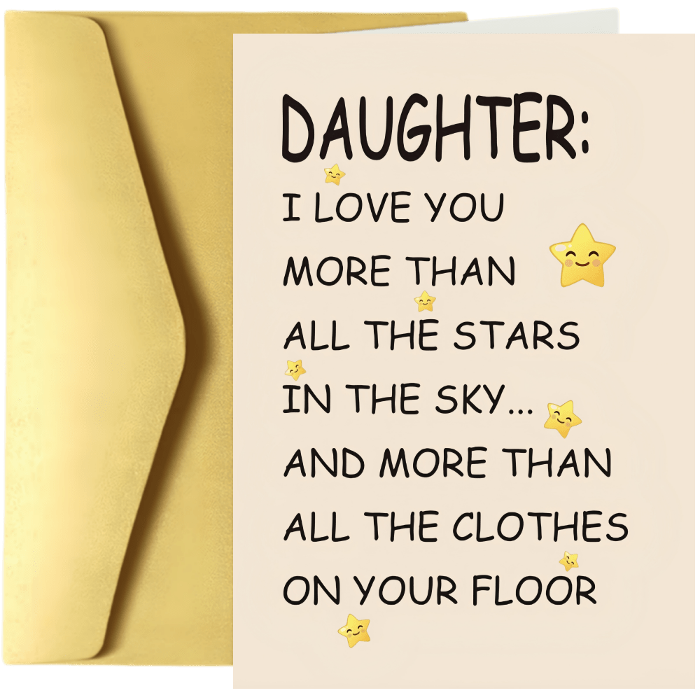 1 Peça Cartão de Aniversário Personalizado com Nome da Filha - Coração Personalizado, Lembrança de Papel, Interior em Branco, Presente de Aniversário Pensativo da Filha de Mamãe e Papai