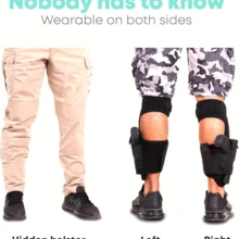 1-Piece Concealed Leg Holster - Adjustable Ankle Gun Holster With Strap For Compact Pistols - Tactical Hidden Carry Solution For Outdoor & Travel - Fall EDC Essential, Holiday Tactical Gift, Range Day Must-Have, Urban Carry Upgrade, Outdoor Adventure Gear - Multicolor - View 3