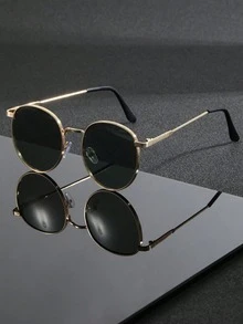 1 副男士飞行员镜框时尚眼镜，金属铰链，适合度假、旅行、海滩、驾驶、度假、街头穿着 - 彩色 - 查看 12