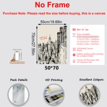 1 件，带画框的画布，纽约市海报，复古黑白纽约素描印刷品，纽约市海报，市中心女孩墙面艺术，时尚宿舍装饰，家居装饰，墙面艺术，海报，带画框的墙面艺术，房间装饰，卧室装饰，墙面装饰，浴室装饰，客厅装饰，办公室装饰 - 彩色 - 查看 11