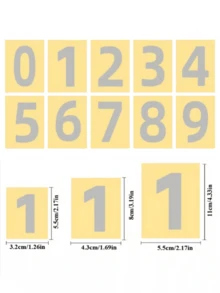 Set de 10 etiquetas reflectantes con números para buzón, pegatinas reflectantes de números de casa, para decoración de escenas, habitaciones, hogar, vacaciones, exteriores, patio, jardín, pegatinas, vinilos decorativos para el hogar, artículos de decoración de primavera para renovar su hogar, pegatinas de decoración de ramas, regalos de cumpleaños y graduación - Plateado - Ver 5