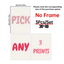 3Pcs Custom Gallery Canvas Wall Set, Pick Your Own 3 Digital Prints, Pick Your Own, Retro Printable Wall Art, Custom Wall Art, Optional Frame,Graphic Print - Multicolor - View 12