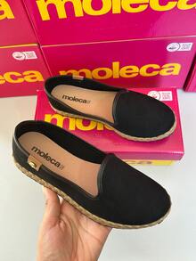 Women's Moleca Shoes Yacht Flats Easy Fit Comfortable Espadrilles - 黑色 - 查看 5