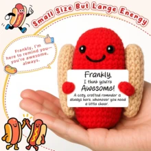 1-4pcs Handmade Crochet Desktop Decor Figurines, Funny Sci-Fi Character Dolls, Cartoon Style, Great Birthday Gift For Best Friends, Sisters, Girlfriends, Moms, Grandmas, Unisex, Coworkernal Support, Positive Vibes, Party, Halloween, Thanksgiving, Christmas, Appreciation, Plush Toys, Room, Bedroom, Desktop, Small Gifts, Souvenirs