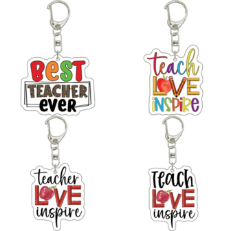 1个/3个装 男女通用 动漫钥匙扣 亚克力动漫配件 亚克力钥匙扣 教师节礼物 亚克力钥匙扣，毕业季/返校季/教师节的完美之选，精致设计融入感恩元素，轻巧耐用，是车钥匙/包包的理想之选，送给老师的贴心礼物 Y2K卡通吊坠 包包挂饰 汽车配件 送给朋友姐妹的礼物创意