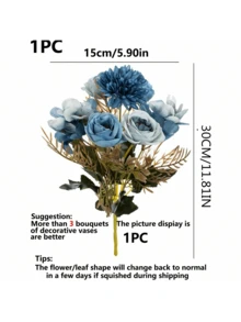 1PC/80PCS Artificial 7-Head Peony Silk Hydrangea Bouquet, Bride Holding Flower Material, Home, Dining Room, Vase Decoration, Wedding Decoration, Background Wall Decoration, Flower Wedding Car With DIY Wreath Material, Door Lintel, Flower Material, Valentine's Day Gift, Autumn Decoration