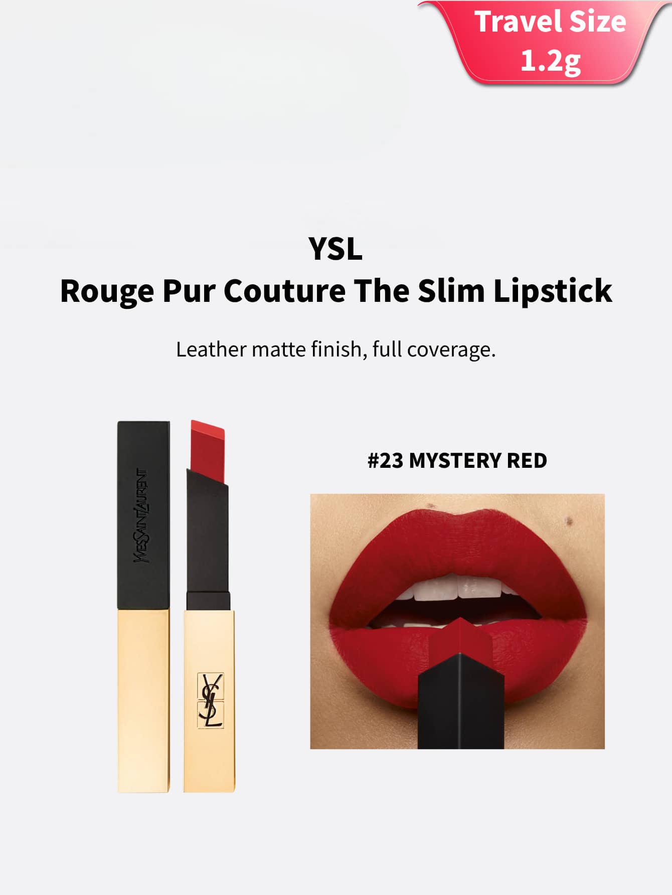1.2g YSL Lipstick Minis - #21 Classic Red / #23 Vibrant Orange Red / #1966 Warm Brown Red - #twenty Three - View 1