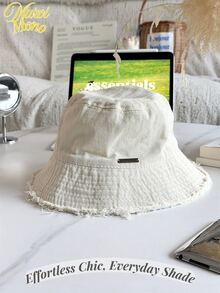 <Effortless Chic, Everyday Shade>, 1pc Fashion Wide Brim Small Face Sun Hat For Women, Spring/Summer New UV Protection Travel Casual Versatile Bucket Hat, Can Also Wear In Autumn/Winter As Boho Panama Hat - Basin Hat - View 1