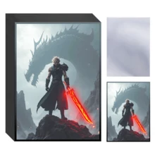 60pcs/Set 66X91mm Assorted Color Magic Power Anime Card Sleeves, Suitable For MTG/PKM Trading Card Games, Cartoon Tabletop Game Card Protectors, Best Gift For Card Collectors & Players - Multicolor - View 9