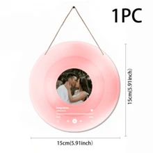 1件个性化照片黑胶唱片 - 亚克力歌曲牌匾墙面装饰艺术品 - 周年纪念礼物 - 生日礼物 - 精美、时尚、现代、色彩缤纷的定制礼品，适用于生日、节日、父亲节、毕业典礼、婚礼、乔迁之喜等场合，可用于餐厅、客厅、情人节装饰，营造悠闲夏日生活氛围。这款定制墙饰风格复古、多功能、可重复使用，精致时尚，品质上乘，色彩缤纷，现代简约，可定制，个性化，独一无二，是送给男友、父亲、女友、母亲、家人、朋友的理想礼物，也适用于茶室、家居、花园、办公室等场所。此外，它还可用于周年纪念、情人节、母亲节、生日、父亲节、毕业典礼、婚礼、乔迁之喜等场合。 - 彩色 - 查看 12