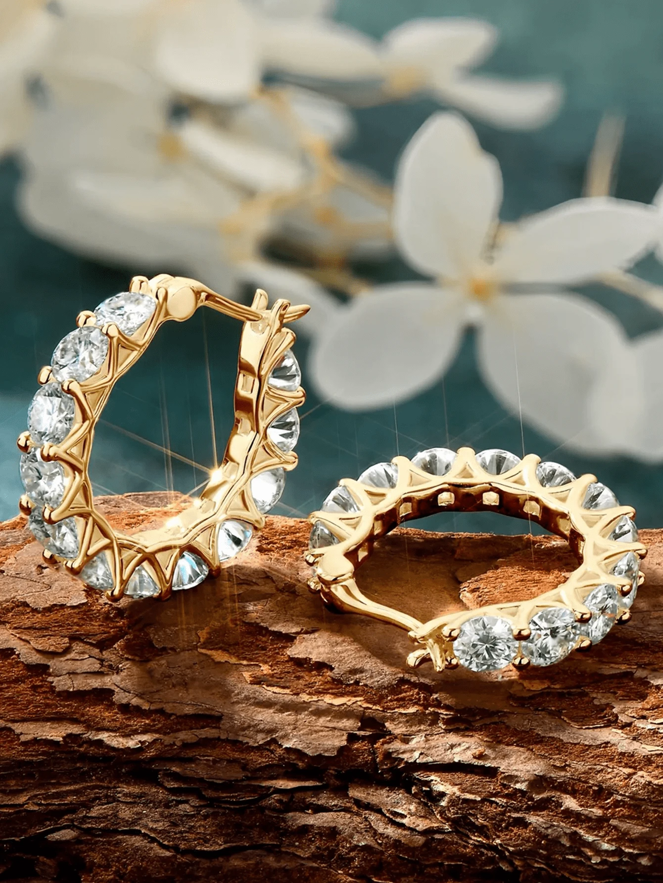 2 perechi de cercei cu zirconii cubici și cercei din aur de 14k, cercei hipoalergenici cu diamante pentru femei, potriviți pentru purtare zilnică și cadouri