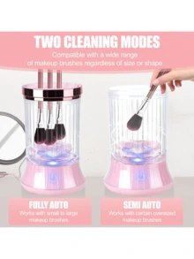 Máy làm sạch và sấy khô cọ trang điểm điện 2 trong 1, kết hợp chức năng làm sạch và sấy khô, thiết kế chống thấm nước, kèm giá đỡ, pin 500mAh sạc USB, tự động xoay để làm sạch sâu, đi kèm miếng lau hiệu quả, phù hợp với các loại cọ trang điểm có kích thước và kiểu dáng khác nhau, bao gồm cả cọ phấn mắt và cọ má hồng, một dụng cụ làm sạch hiệu quả thiết yếu cho những người hay làm bẩn cọ, cũng là một món quà Giáng sinh lý tưởng cho phái nữ. - Nhiều màu - Xem 6