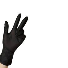 100 schwarze Nitril-Einweghandschuhe, latexfrei, wasserdicht, antistatisch, vielseitig einsetzbar, passend zur Handform, geeignet für Haarfärbung, Tätowierläden, Schönheitssalons, Kochen in der Küche, Malen, Basteln, Haushaltsreinigung, Küche, Bad, Zuhause, Haushaltsbedarf.