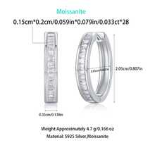 1 对梯形切割莫桑石耳钉，18K 白金镀 925 纯银，经仪器测试，附 GRA 证书，低致敏材料，适合毕业典礼、婚礼、圣诞节、派对和日常佩戴 - 銀色 - 查看 8