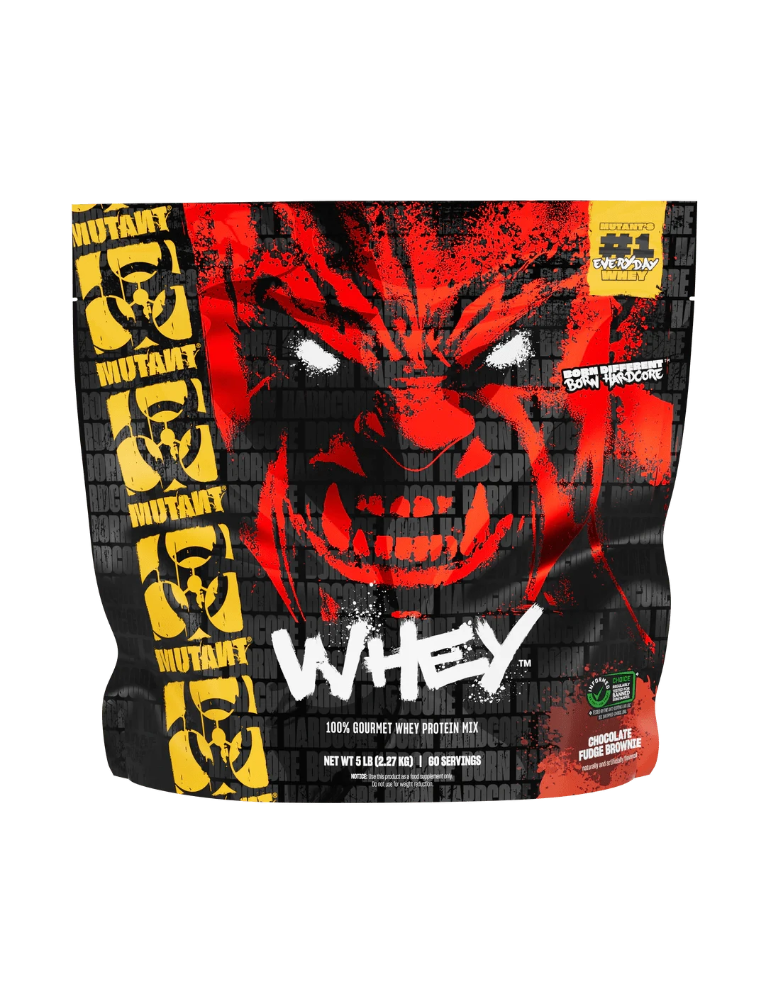 MuscleMeds MUTANT Mutant Whey proteína 100% whey 5 LB, suplemento alimenticio deportivo para músculo, ideal para recuperación y crecimiento muscular, fórmula avanzada sabor vainilla, recomendada para entrenamiento fitness, suplemento alto en proteínas, calidad internacional - CHOCOLATE BROWNIE - Ver 1
