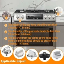5 Gas Stove Switch Protector Covers - Anti-Oil Splash, Upgraded Buckle Design, Fit For All Gas Stoves, Durable PP Material, Easy Installation, Kitchen Safety Upgrade, Stove Top Protector, Modern Kitchen Accessory, Clear Cover Design - White - View 3