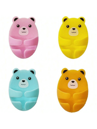 4 piezas Sujetadores de cable de enchufe - Ganchos adhesivos para toma de corriente para organizar cables - Artículos esenciales para el hogar y la habitación de dormitorio para organizar cargadores y cables