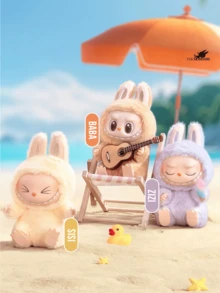 THE MONSTERS 坐姿派對乙烯基毛絨盲盒、Labubu 毛絨吊飾盲盒、日常背包吊飾裝飾、Labubu 盲盒收藏、生日聖誕禮物可愛毛絨娃娃盲盒、返校禮物 - 彩色 - 查看 5