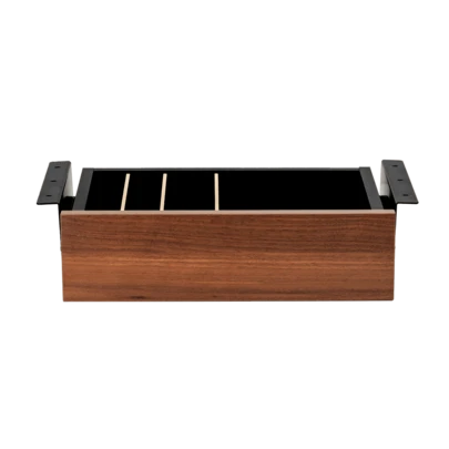 Cajon para escritorio artisan combinación negro y madera nogal
