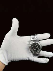 10pcs/Pack White Elastic Gloves, Comfortable To Wear, Breathable Lining, Suitable For Eczema And Dry Hands, Moisturizing SPA-Grade Soft Jewelry Inspection Gloves, Applicable For Driving, Performance, Cycling, Weddings And Unisex Party Occasions - Multicolor - View 9