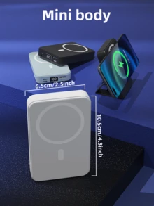 XBJ Pin Nuova Esterna Portable 2025 dùng cho mọi lúc mọi nơi. Dung lượng lớn 10000mAh, tương thích với bộ sạc không dây Ricarica Wireless Magnetica Rapida 22.5W cho điện thoại thông minh (dùng pin dự phòng). Bao gồm một trạm sạc chính hãng từ Ricarica Apple. Lý tưởng để mang theo trong các chuyến đi, du lịch, cắm trại và dã ngoại vào các dịp như Giáng sinh, Halloween và các lễ hội khác, là một phụ kiện thiết thực và không thể thiếu cho mỗi ngày. - Bộ sạc di động ngoài trời dung lượng lớn - Xem 1