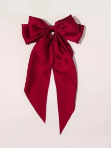 Bộ 1/5/10/20 chiếc kẹp tóc nơ cỡ lớn, màu đỏ tía, phụ kiện tóc thời trang dễ thương và thanh lịch, phù hợp cho sử dụng hàng ngày, các buổi tụ họp, quà tặng Giáng sinh. - Màu Đỏ Sâu - Xem 3