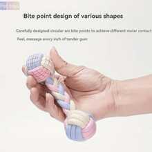 1pc Pet Toy Set Pet Toy Cotton Rope Grinding Teeth Wear Resistant Cotton Rope Ball Cat Dog Toy Pet Bite Rope Supplies Dog Toy Cat Toy Rope Knot Weaving Dog Toy Bite Teeth Grinding Small And Medium Sized Dog Bite Toy - Multicolor - View 6