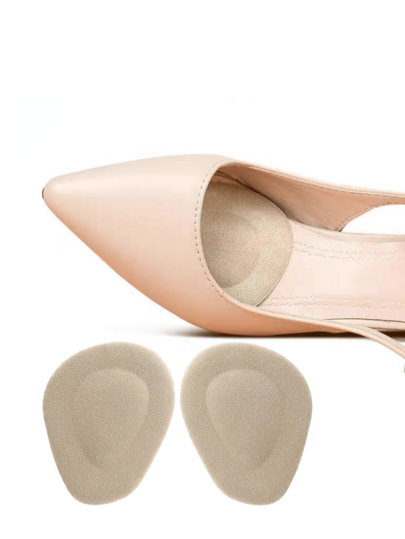 2pcs Women's High Heel Forefoot Pads, Anti-Slip Breathable & Sweat-Absorbing Half-Size Insoles