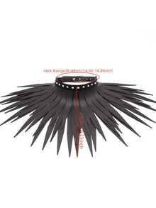 قلادة طوق من الجلد بشرابات بطراز جوثيك، طوق لحفلة تنكرية في عيد الهالوين أو حفلات التنكر، سلسلة رقبة لارتدائها في النوادي الليلية