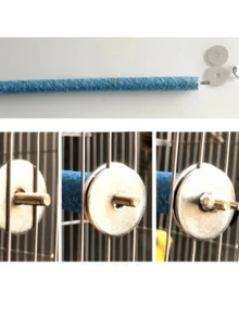 1pc Tiger Lily Parrot Claw & Beak Grinding Stick, Parrot Perch Stand For Bird Cage - Multicolor - View 5