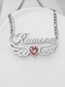 Bộ trang sức đá quý theo tháng sinh cá nhân hóa, dây chuyền và bông tai khắc tên riêng, bộ trang sức khắc tên cá nhân hóa làm quà tặng, trang sức mạ vàng cá nhân hóa, phù hợp cho phụ nữ, bé gái và thanh thiếu niên, trang sức dành cho phái nữ. - Nhiều màu - Xem 12