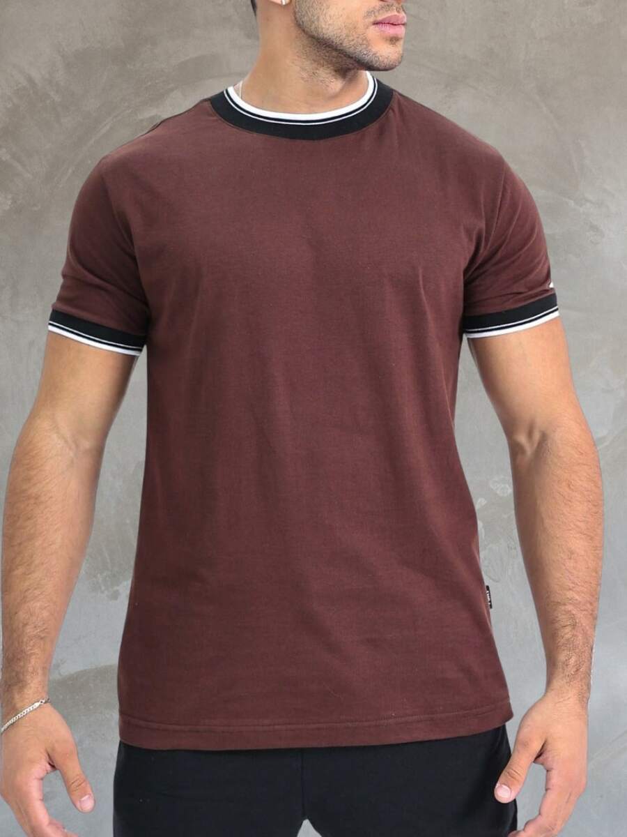 Men T-Shirts - Rust Brown - View 1