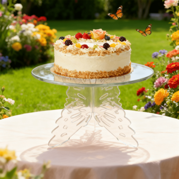 1 Set Acrylic Dessert Tray Stand, Butterfly Cake Display Rack Suitable For Birthday, Party, Wedding, Christmas Desktop Decoration